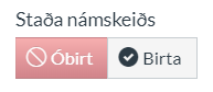 birta námskeið