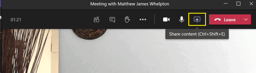 Teams slideshow share