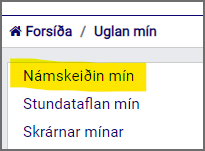 Námskeiðin mín