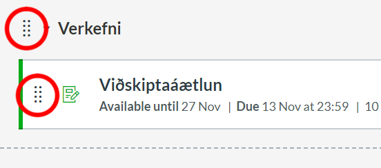 færa verkefni og verkefnahópa