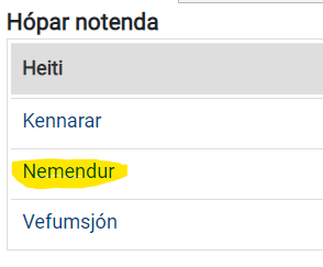 nemendur