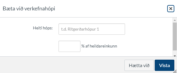 nýr verkefnahópur