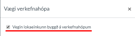 vægi verkefnahópa