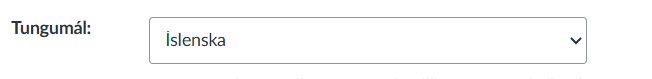Tungumál íslenska