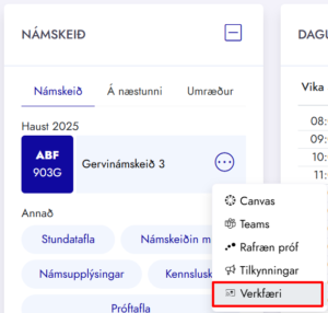 Ugla námskeið verkfæri