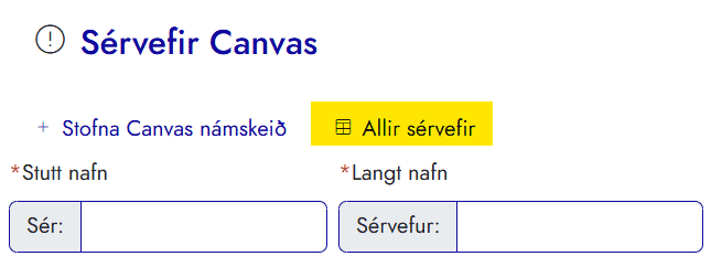 uppfæra sérvef