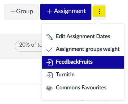 create feedbackfruits assignment