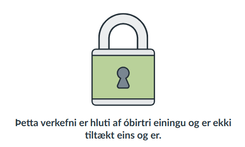 óbirt eining skilaboð