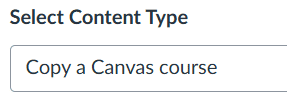select a canvas course
