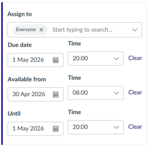 availability window example 2
