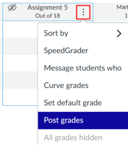 posting grades