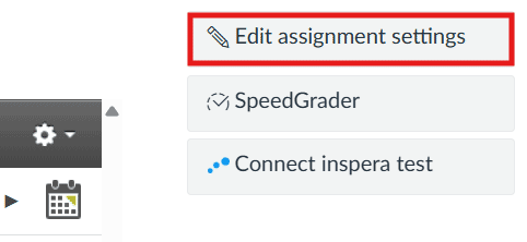 roll call attendance, edit assignment settings