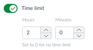 time limit in new quizzes