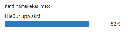 hleður upp imscc skrá