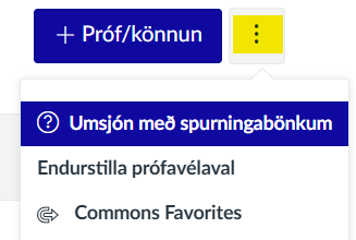 valmynd þrípunktur spurningabanki