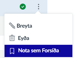 nota sem forsíðu