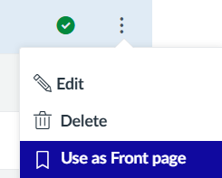 use as front page
